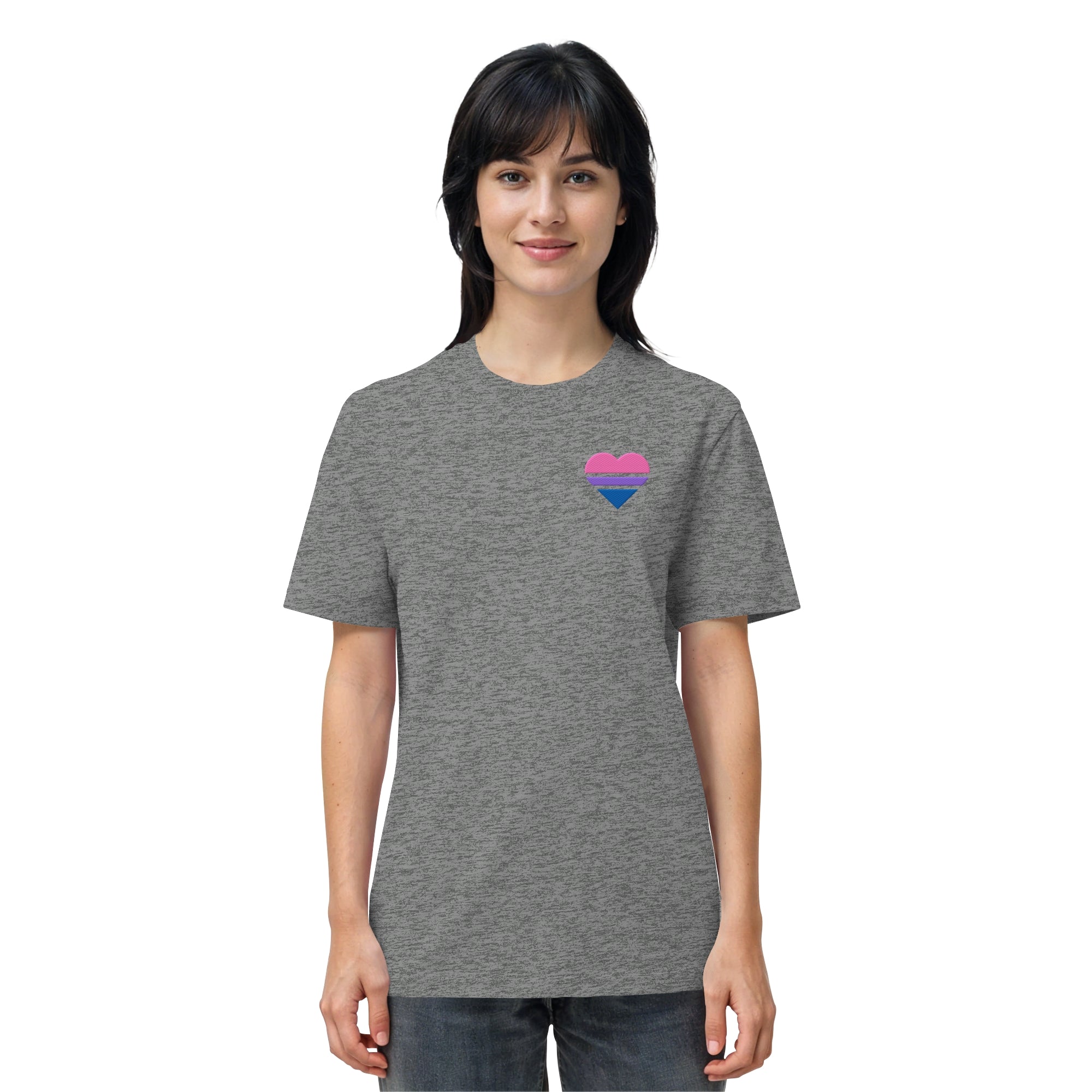 Organic Shirt - Bisexual Flag Herz Stick