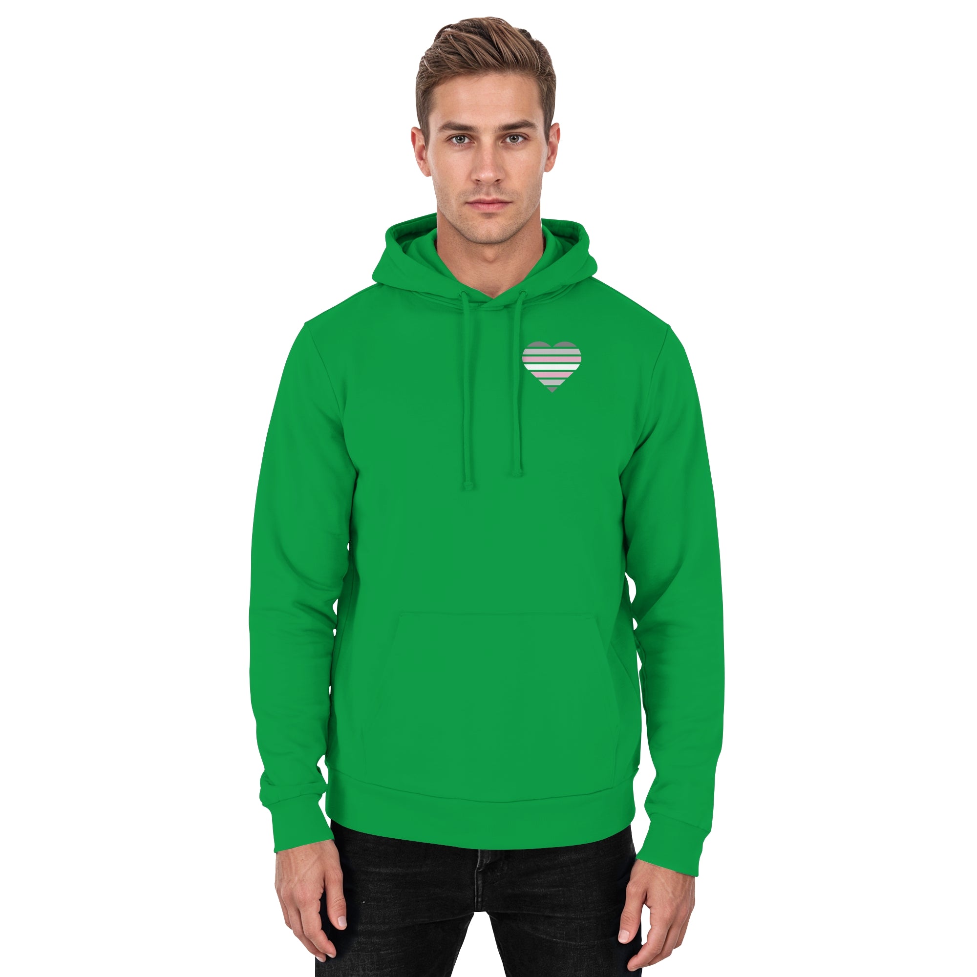 Basic Hoodie - Demigirl Flag Herz Print