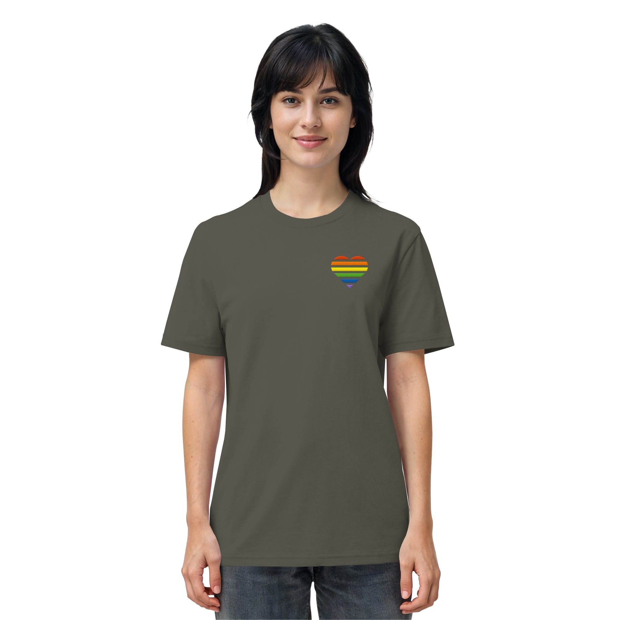 Organic Shirt - Pride Flag Herz Stick
