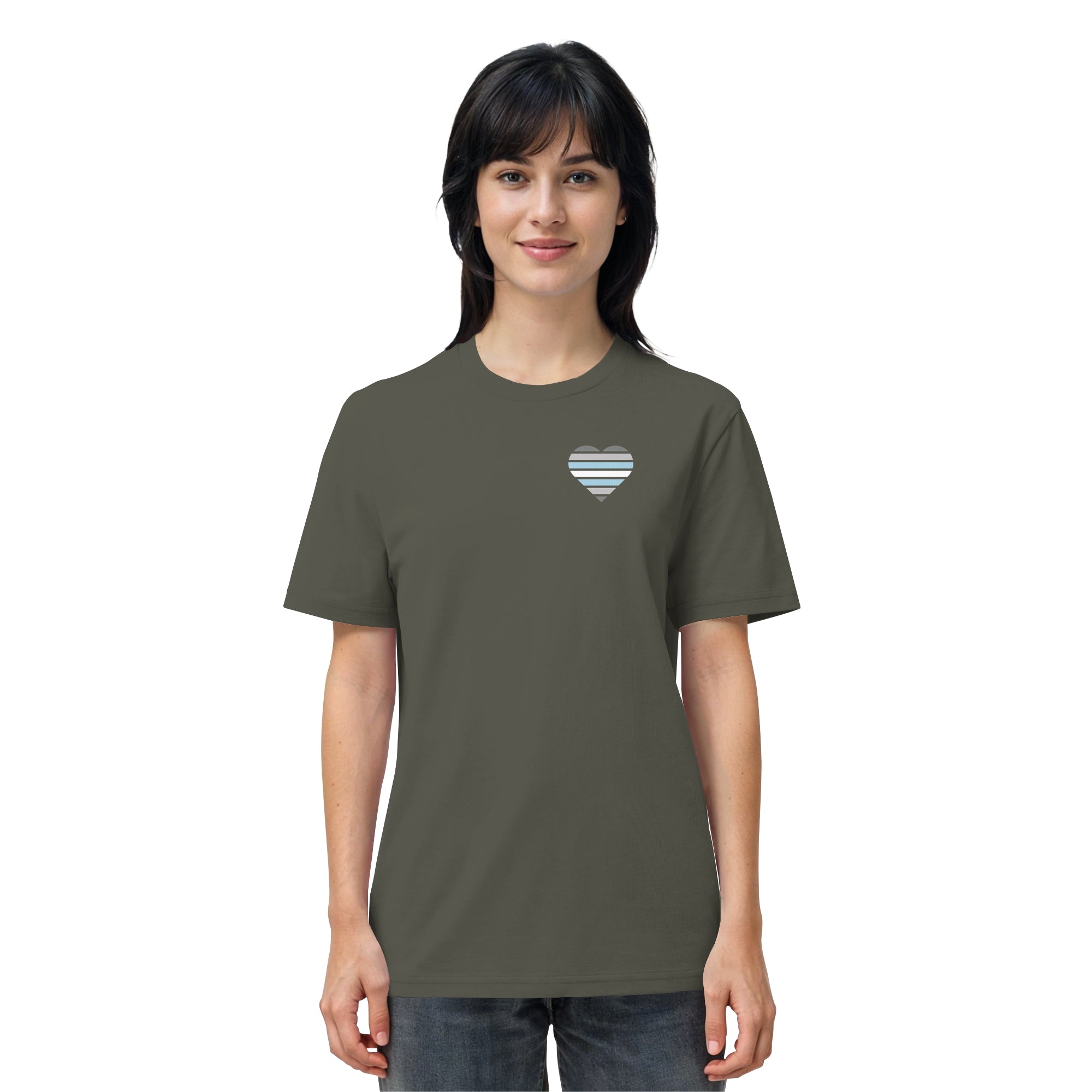 Organic Shirt - Demiboy Flag Herz Print