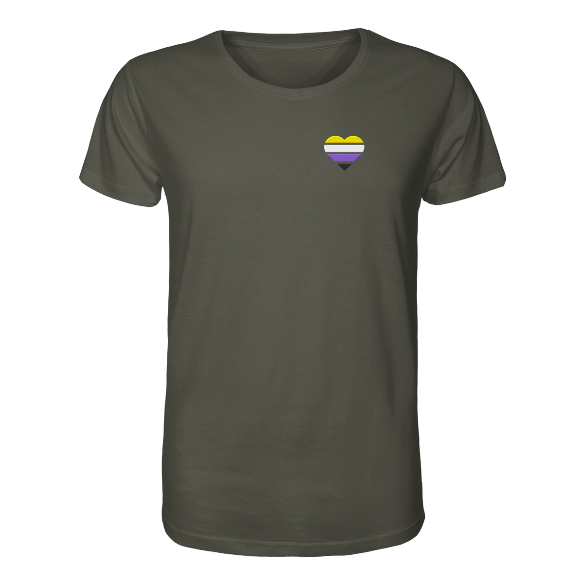 Organic Shirt mit Herz Stick - Nonbinary