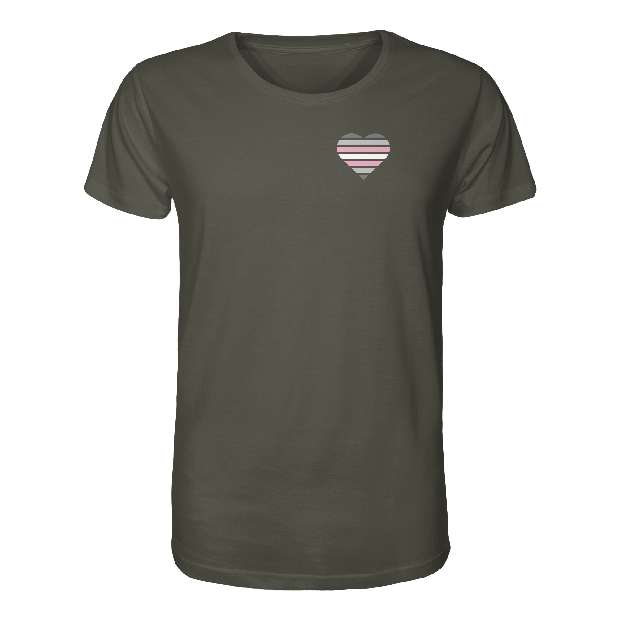 Organic Shirt - Demigirl Flag Herz Print