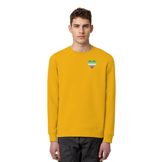 Organic Basic Sweatshirt - Gay Flag Herz Print