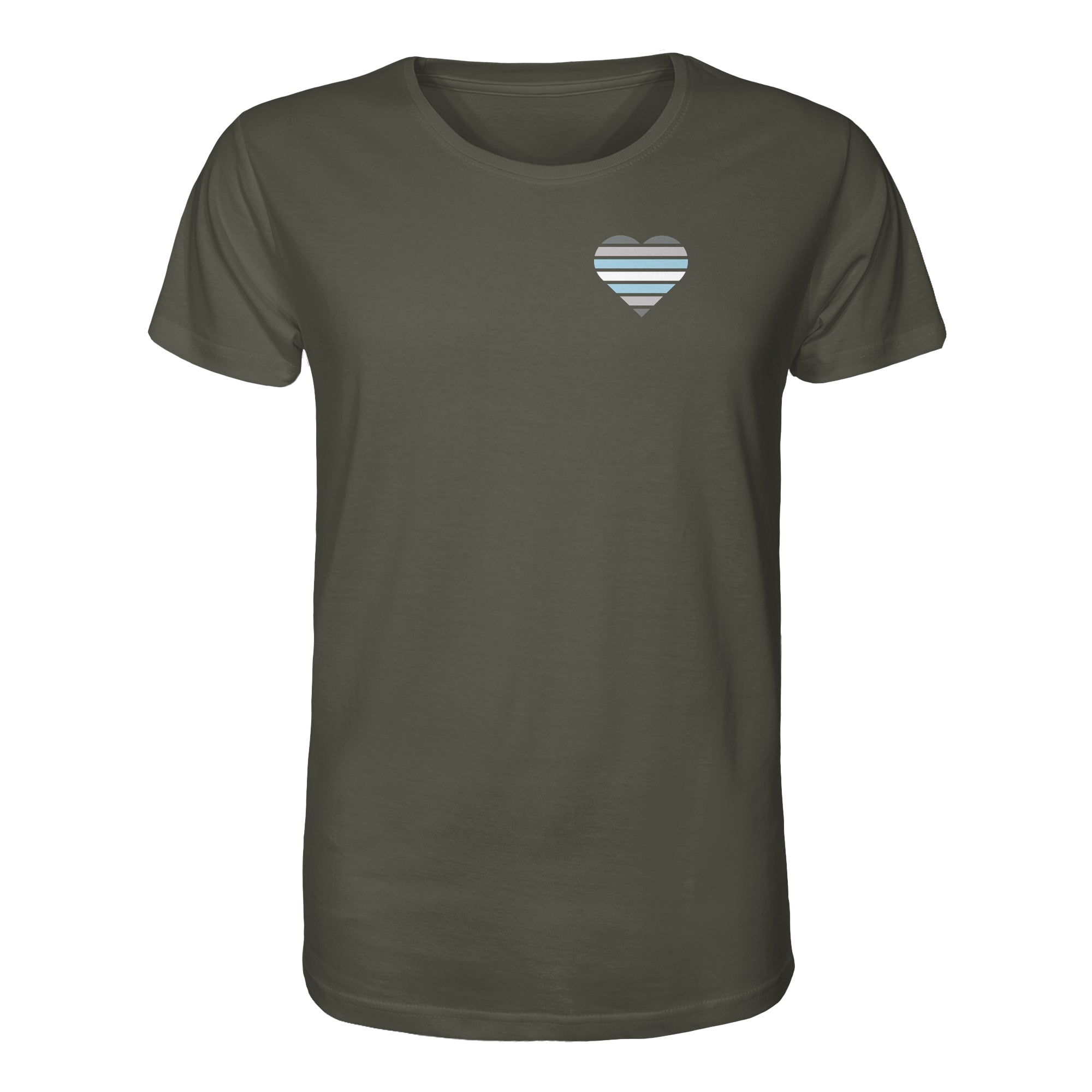 Organic Shirt - Demiboy Flag Herz Print