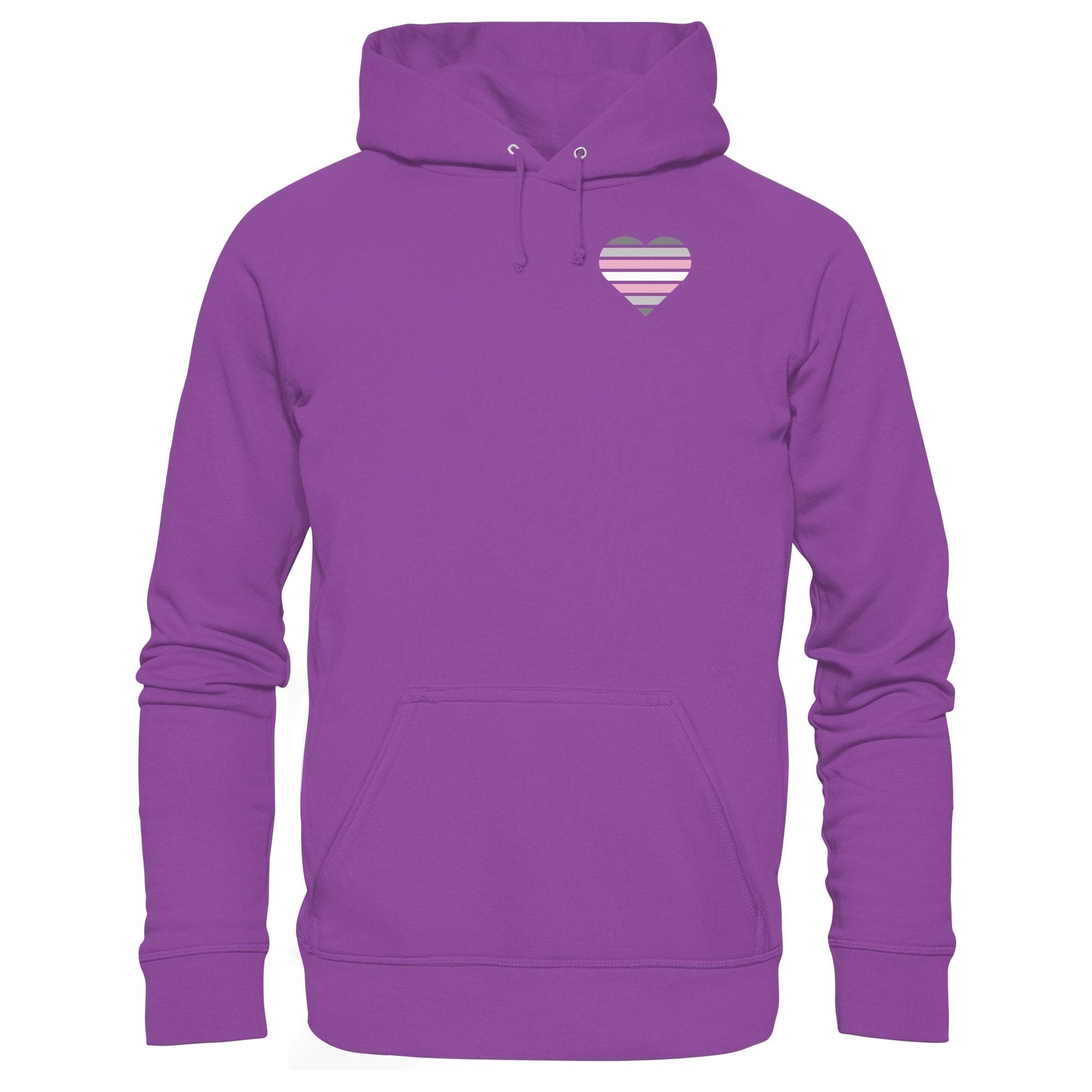 Basic Hoodie - Demigirl Flag Herz Print