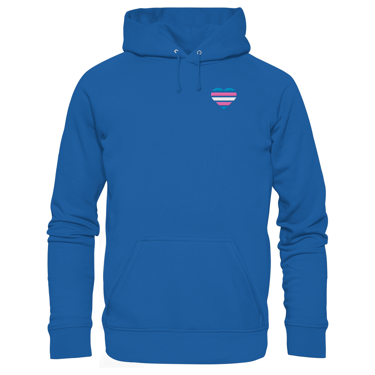 Organic Basic Hoodie mit Herz Stick - Trans