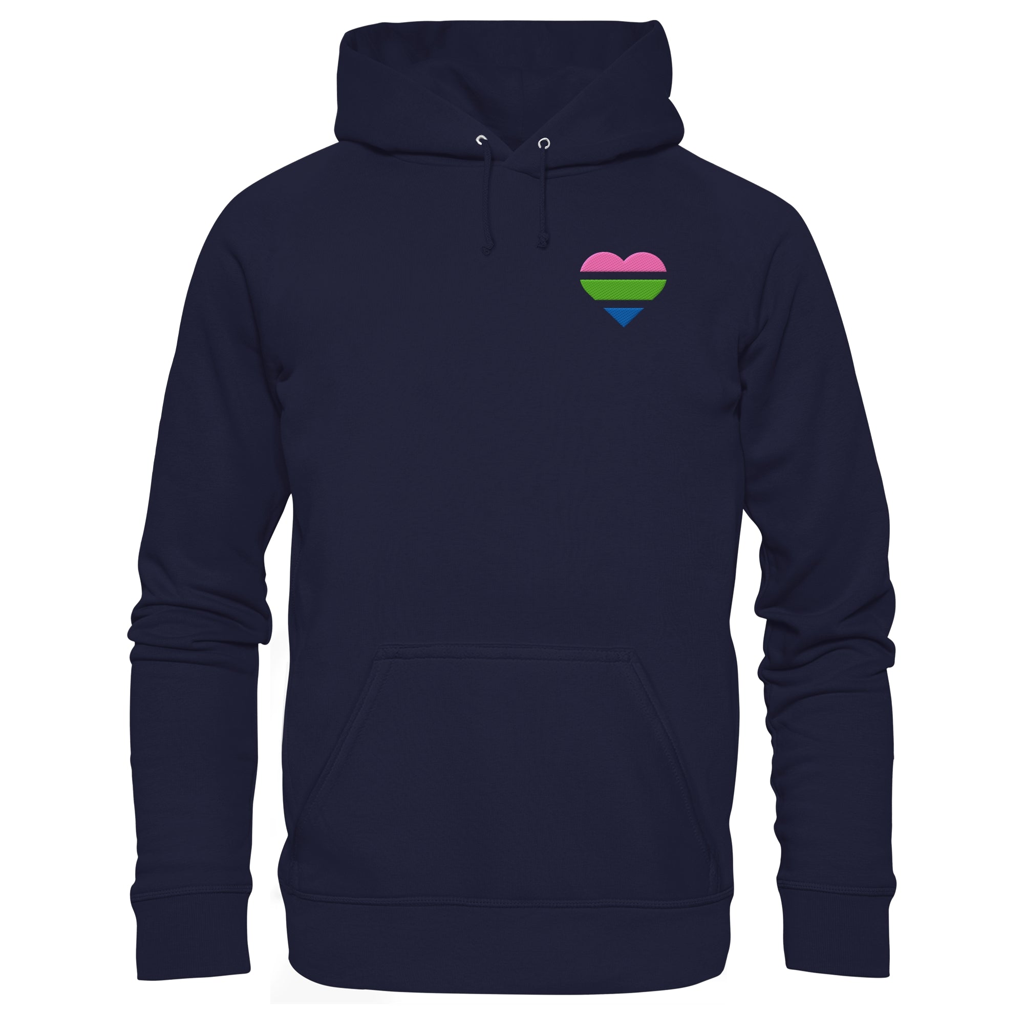 Basic Hoodie - Polysexual Flag Herz Stick