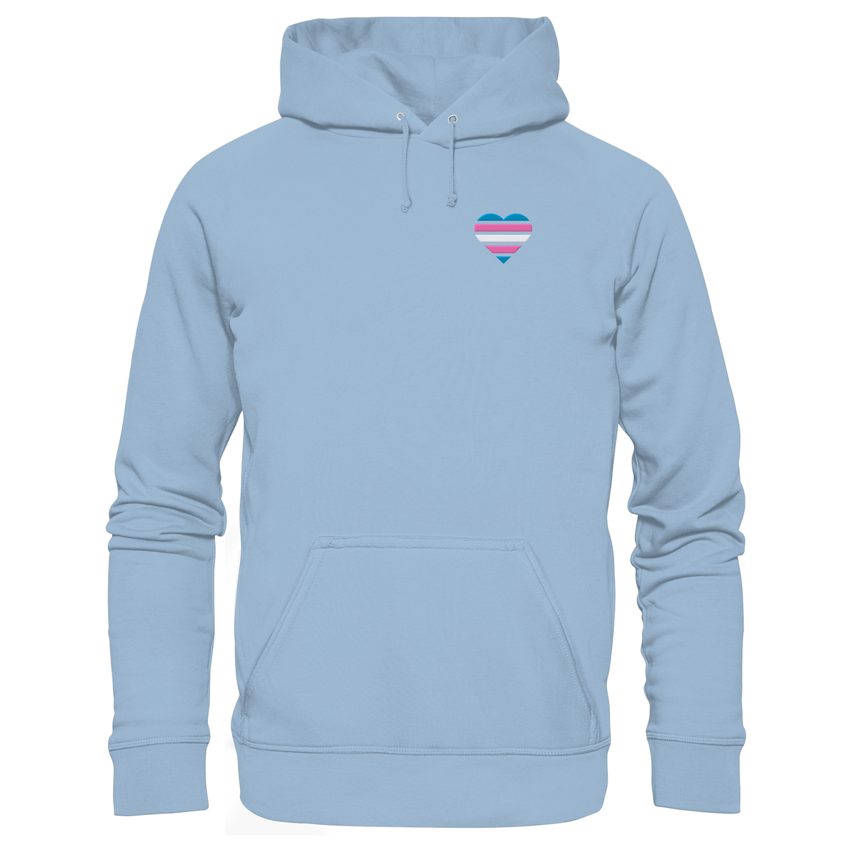 Basic Hoodie mit Herz Stick - Trans