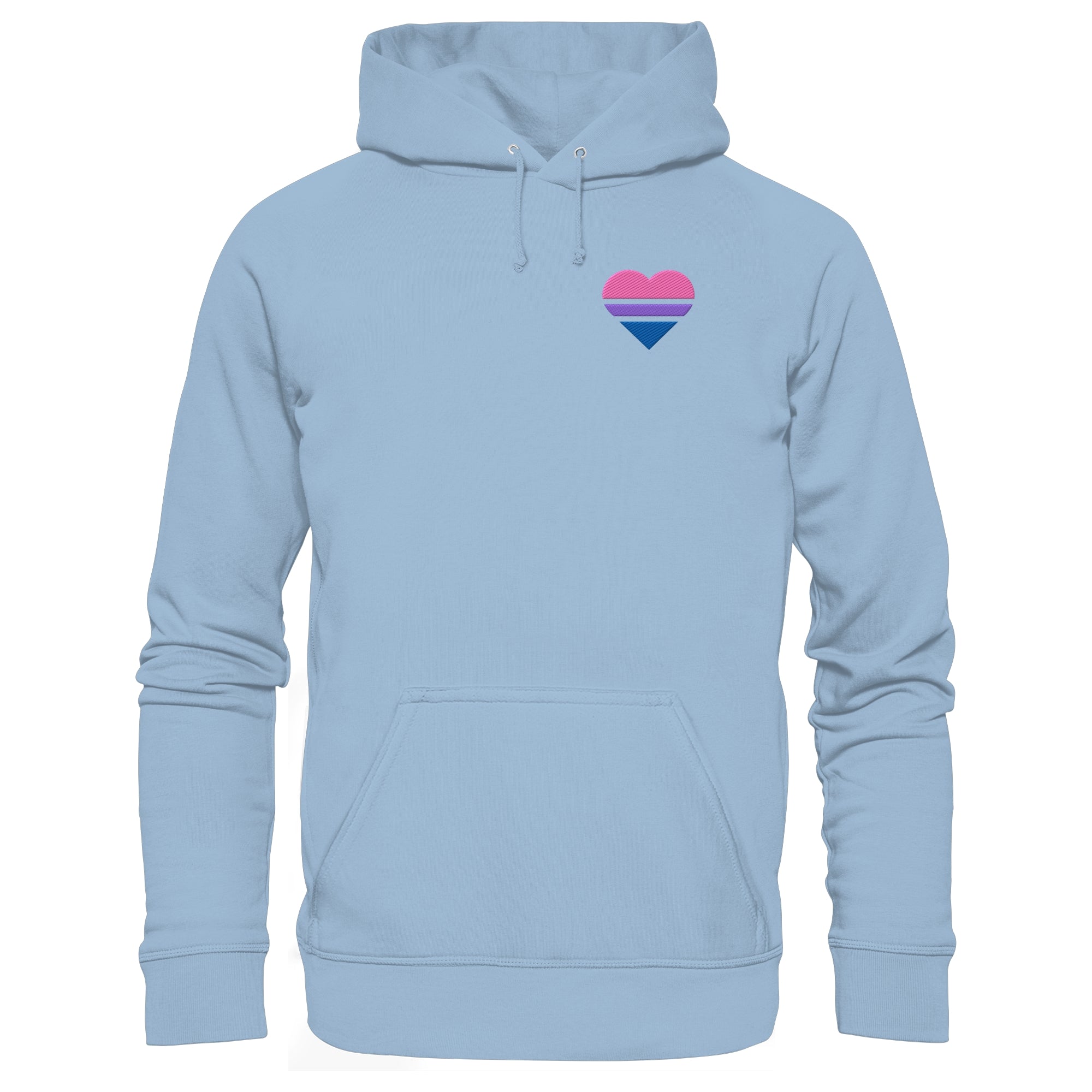 Basic Hoodie - Bisexual Flag Herz Stick