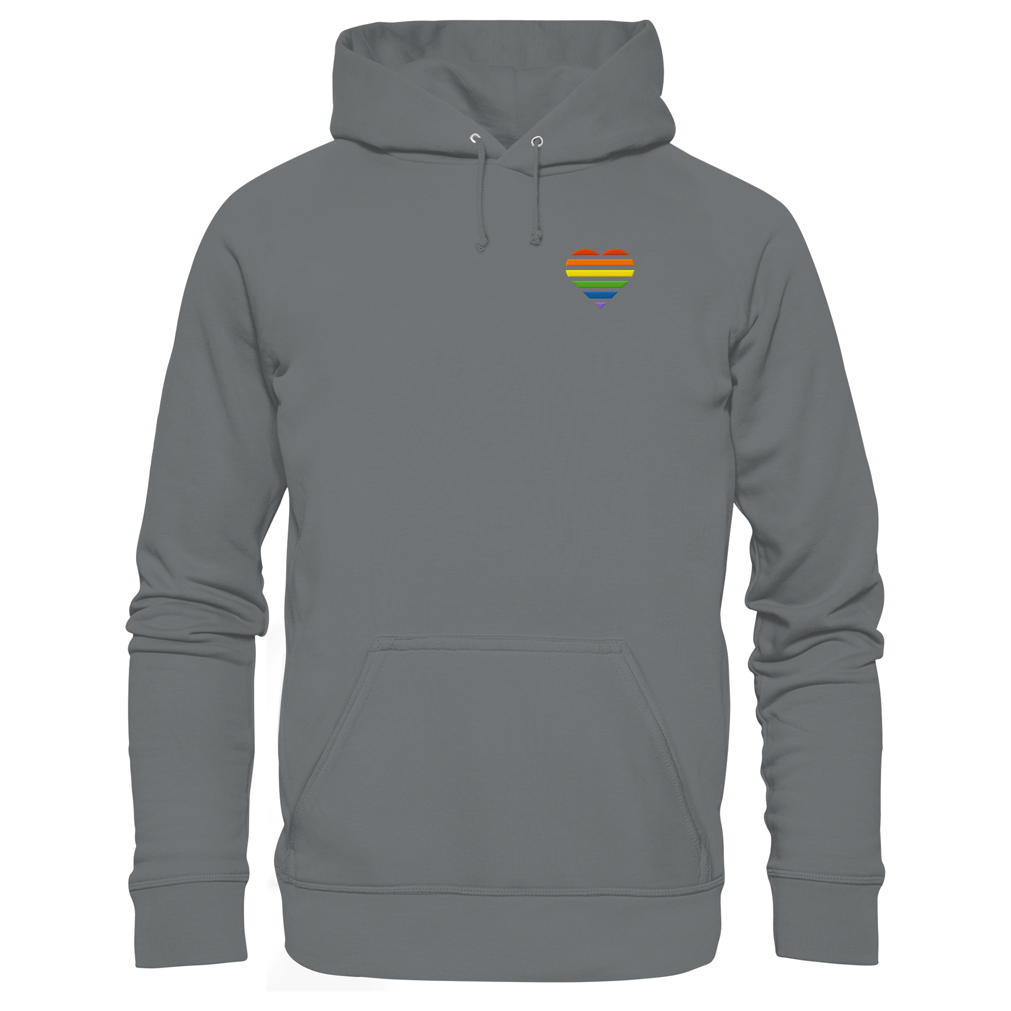 Basic Hoodie - Pride Flag Herz Stick