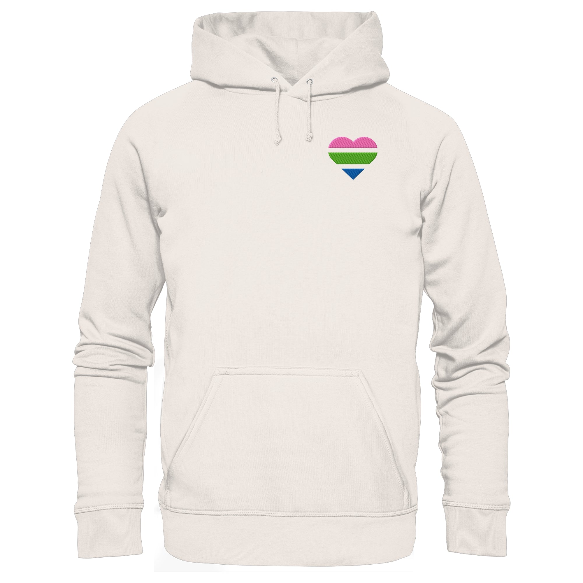 Organic Basic Hoodie - Polysexual Flag Herz Stick