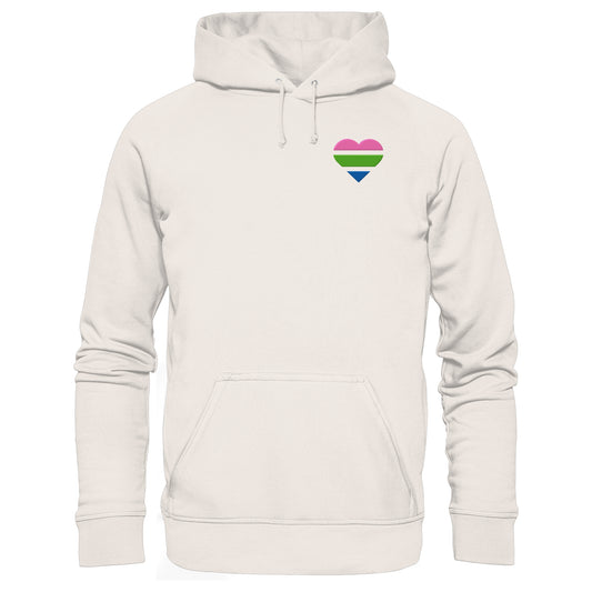 Organic Basic Hoodie - Polysexual Flag Herz Stick