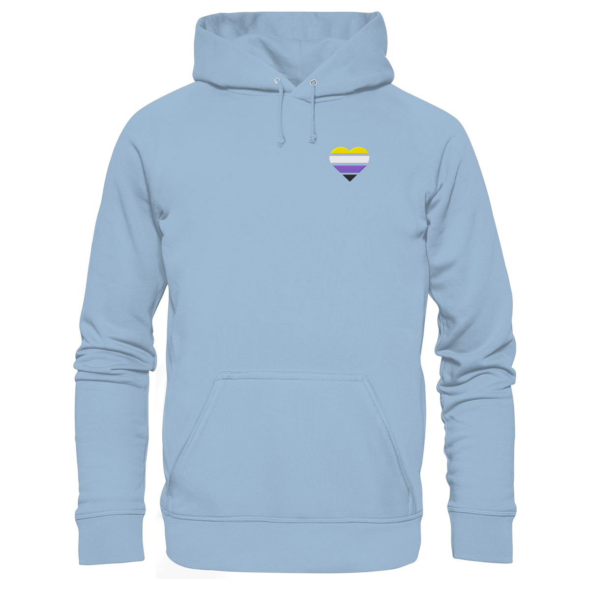 Basic Hoodie mit Herz Stick - Nonbinary