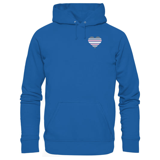 Organic Basic Hoodie - Demigirl Flag Herz Print