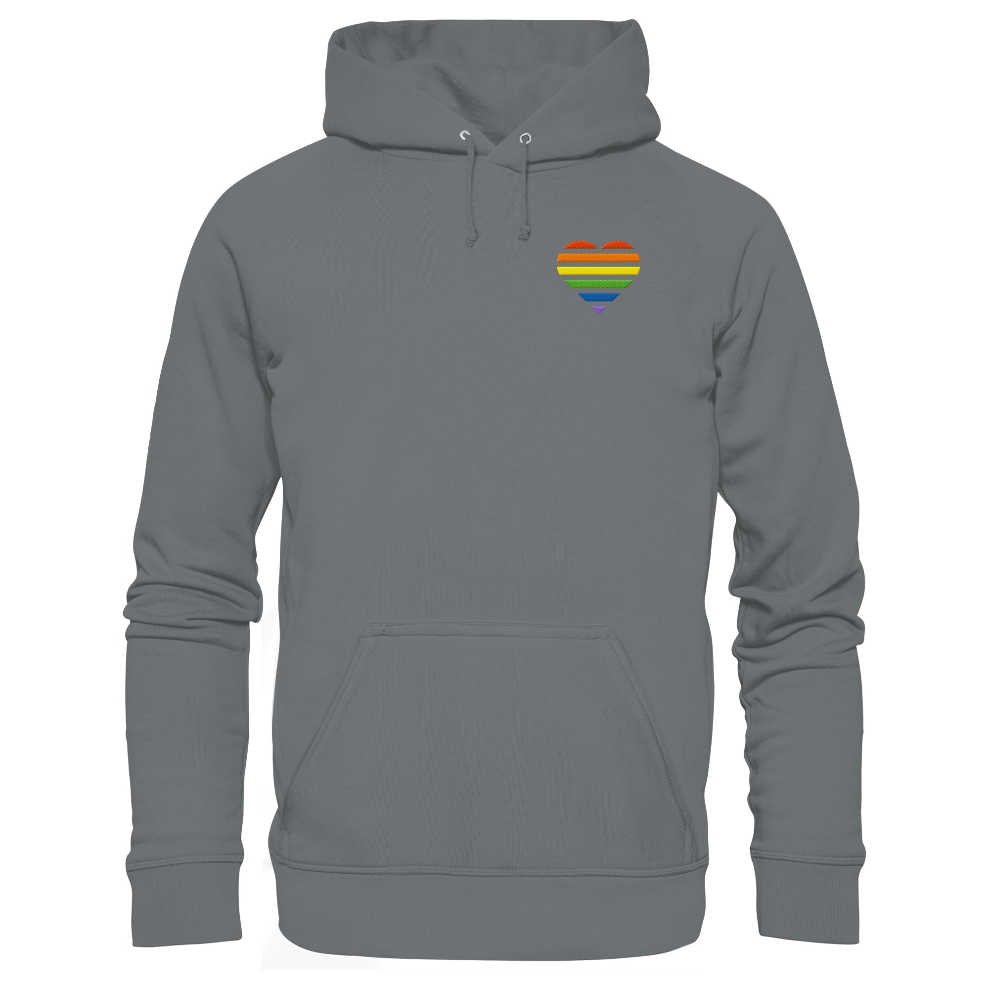 Basic Hoodie - Pride Flag Herz Stick