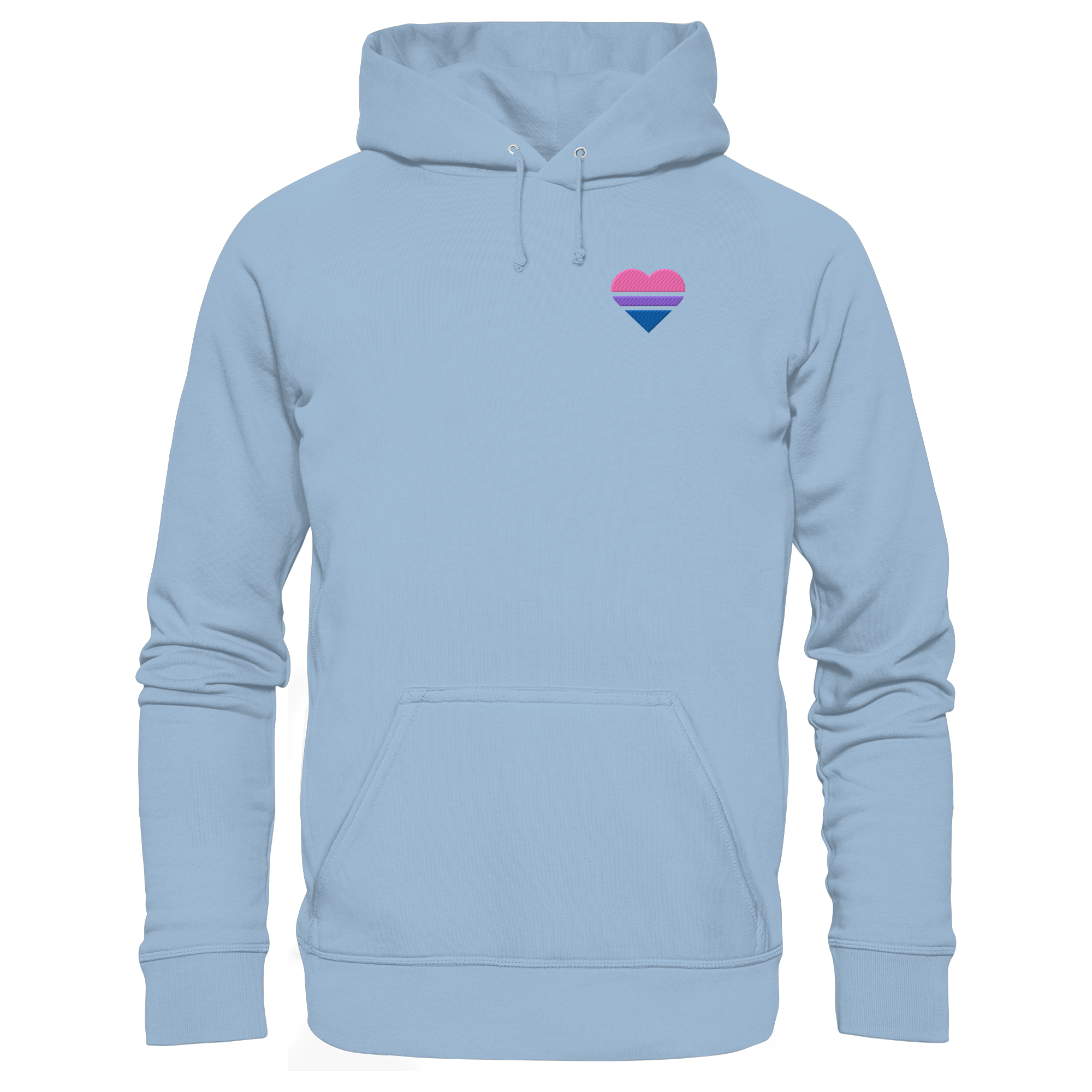 Basic Hoodie - Bisexual Flag Herz Stick