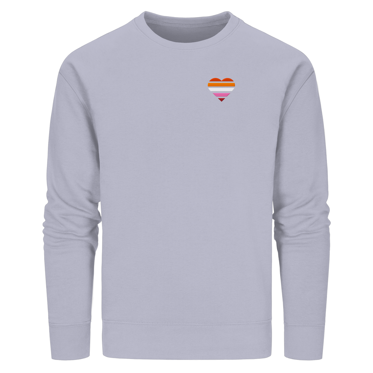 Organic Basic Sweatshirt mit Herz Stick - Lesbian
