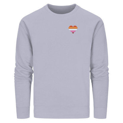 Organic Basic Sweatshirt mit Herz Stick - Lesbian