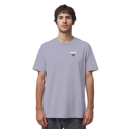 Organic Shirt mit Herz Stick - Nonbinary