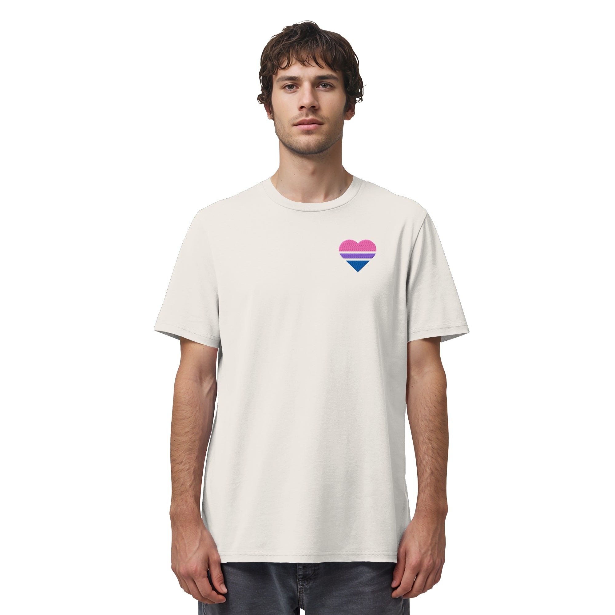 Organic Shirt - Bisexual Flag Herz Stick