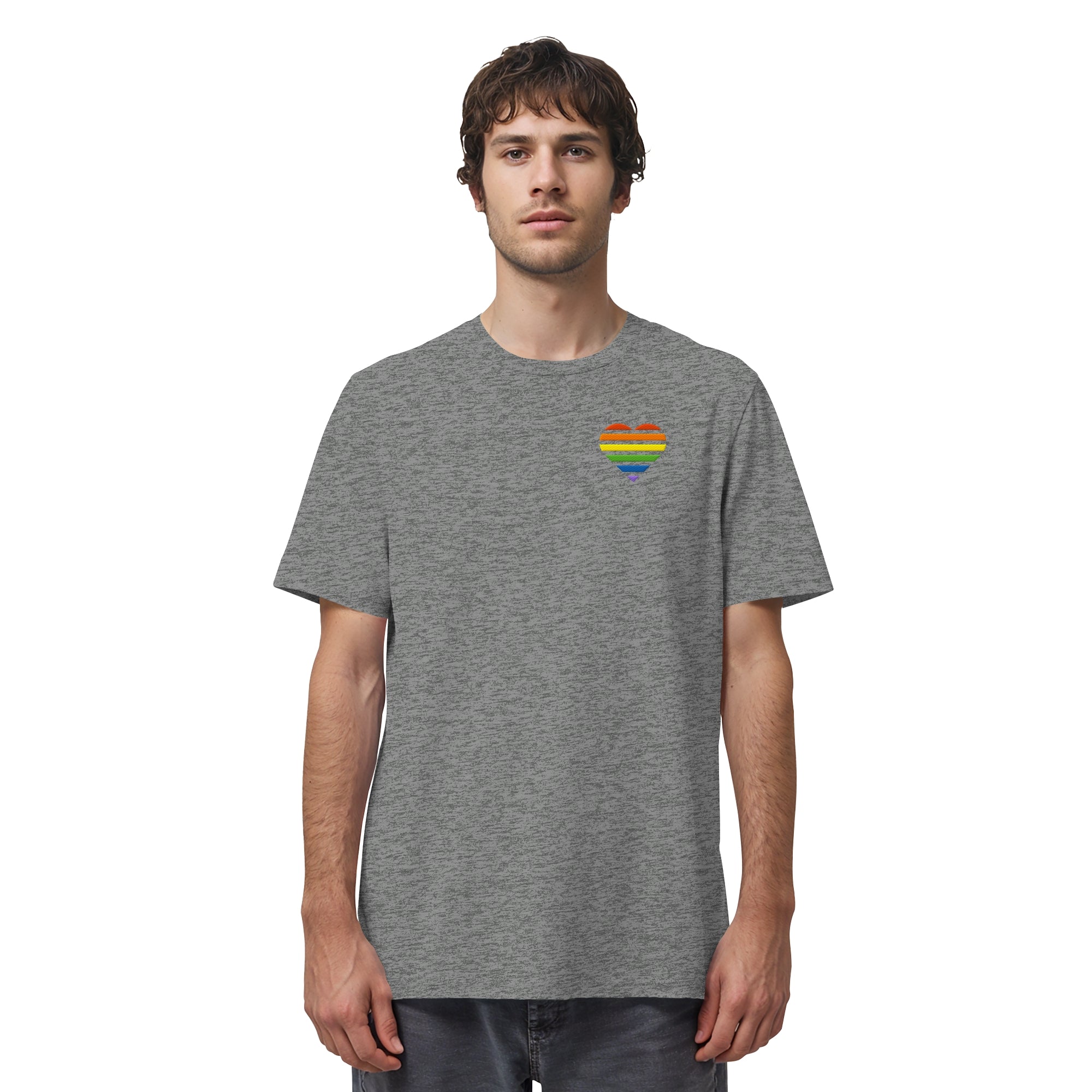 Organic Shirt - Pride Flag Herz Stick