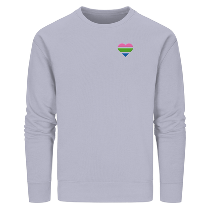 Organic Basic Sweatshirt mit Herz Stick - Polysexual