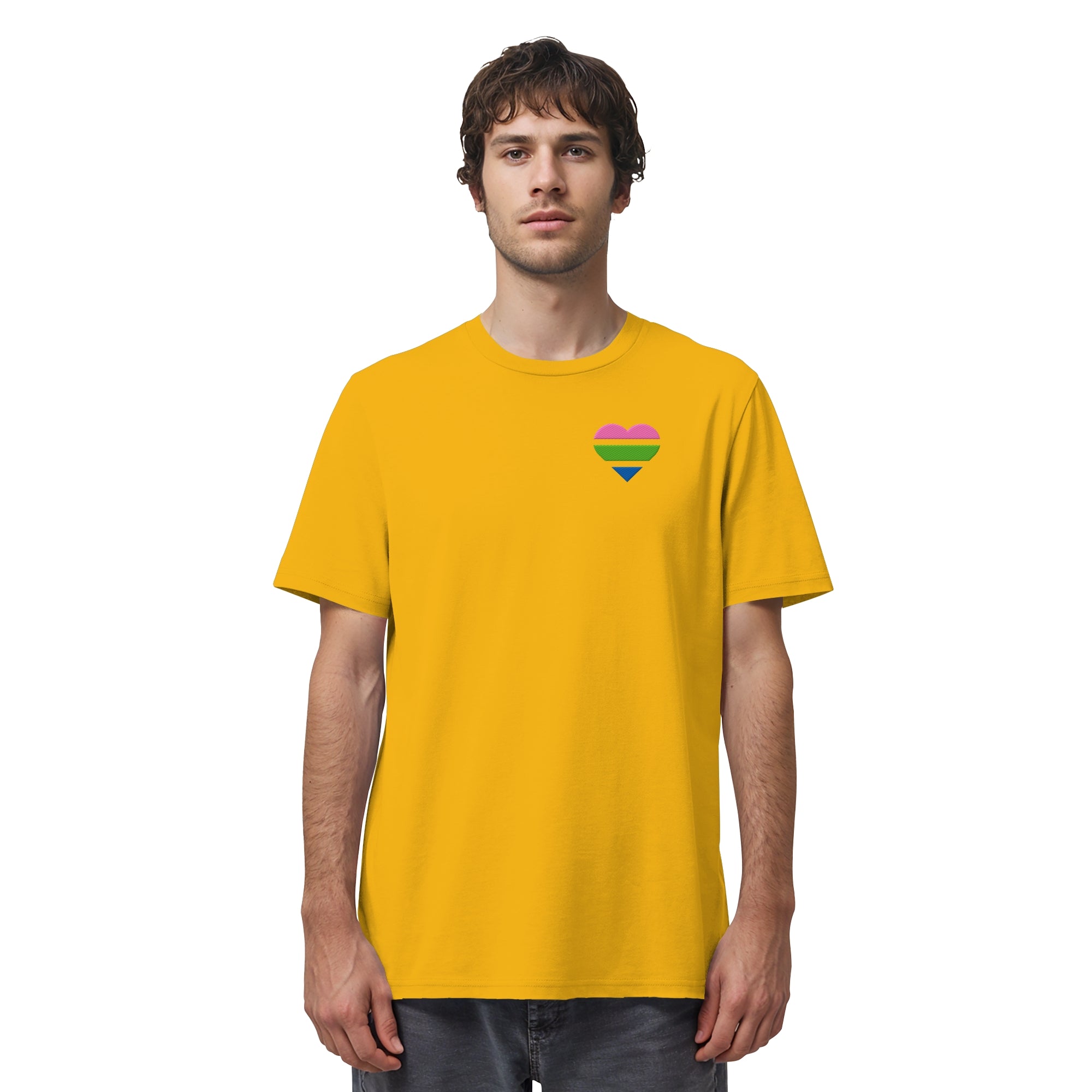 Organic Shirt - Polysexual Flag Herz Stick
