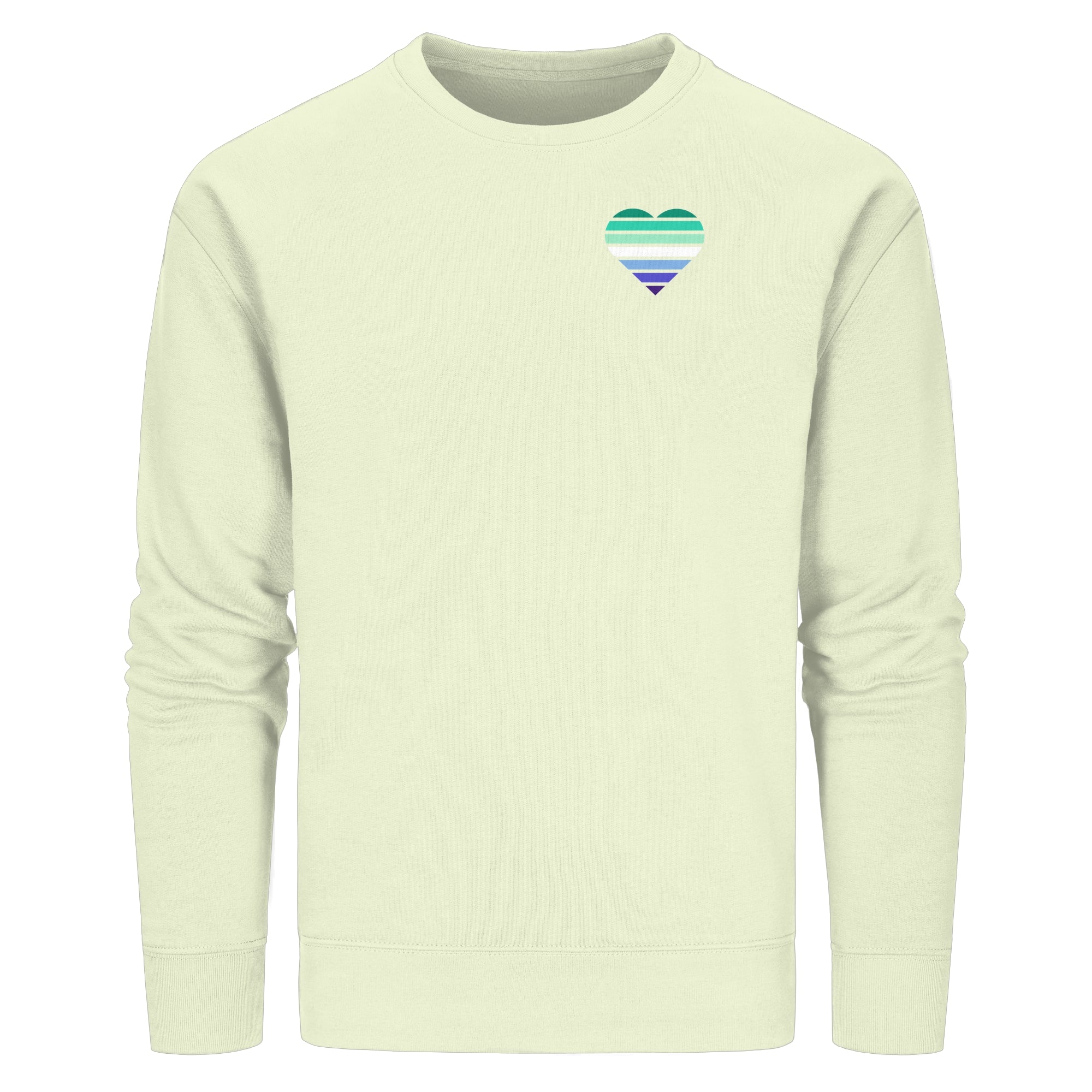 Organic Basic Sweatshirt - Gay Flag Herz Print