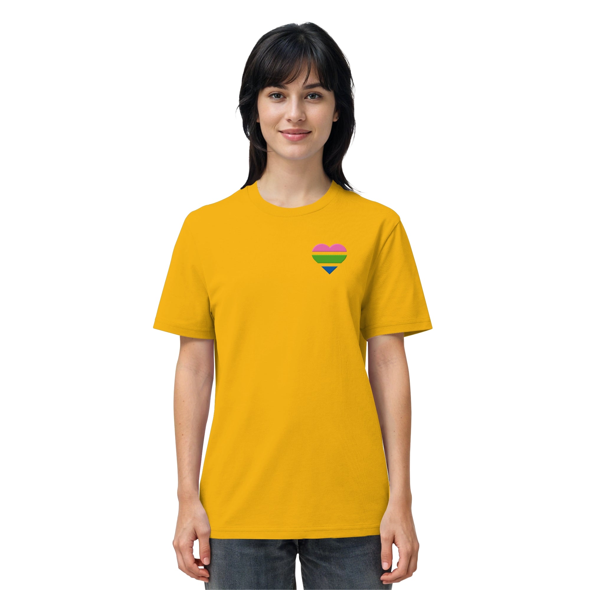 Organic Shirt - Polysexual Flag Herz Stick