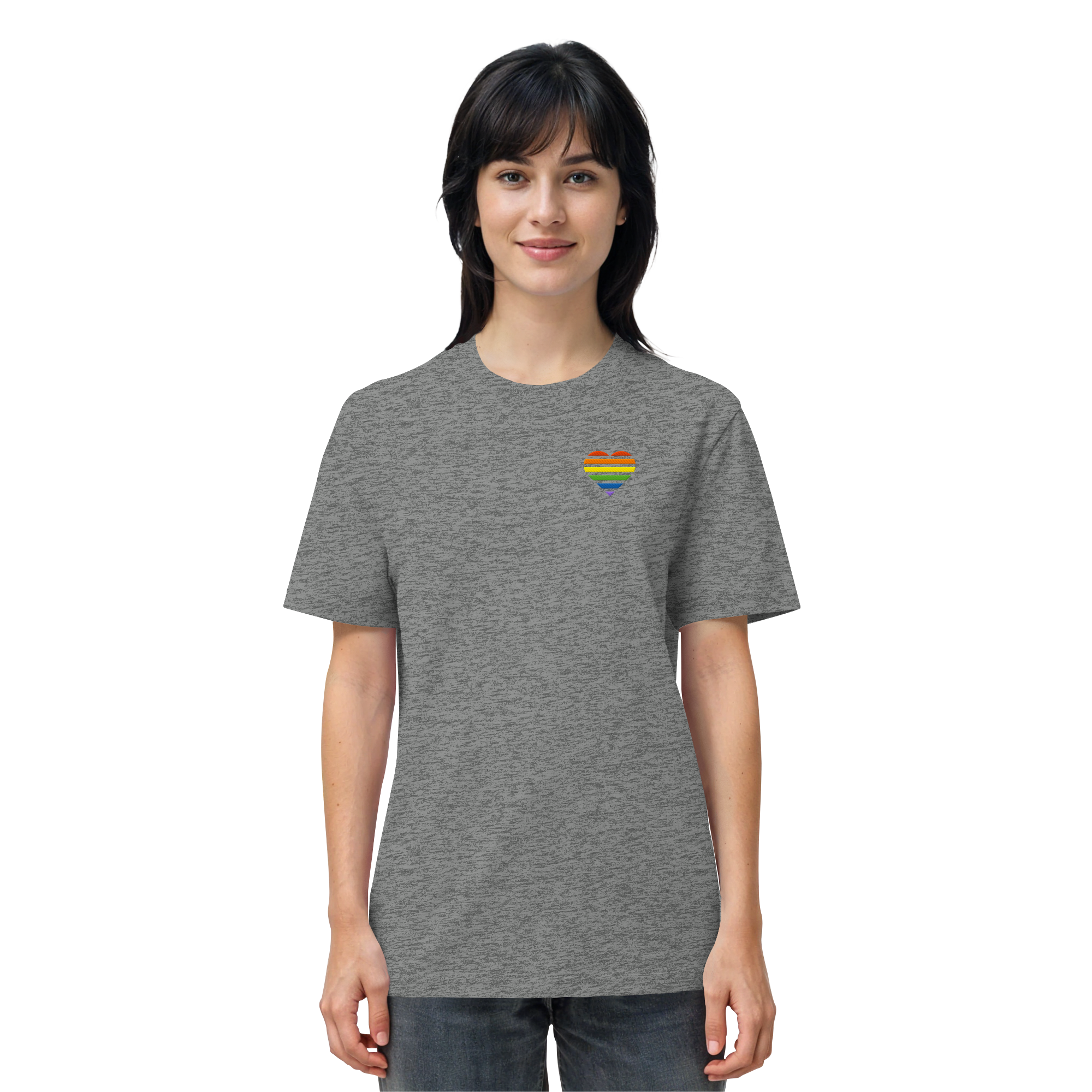 Organic Shirt - Pride Flag Herz Stick