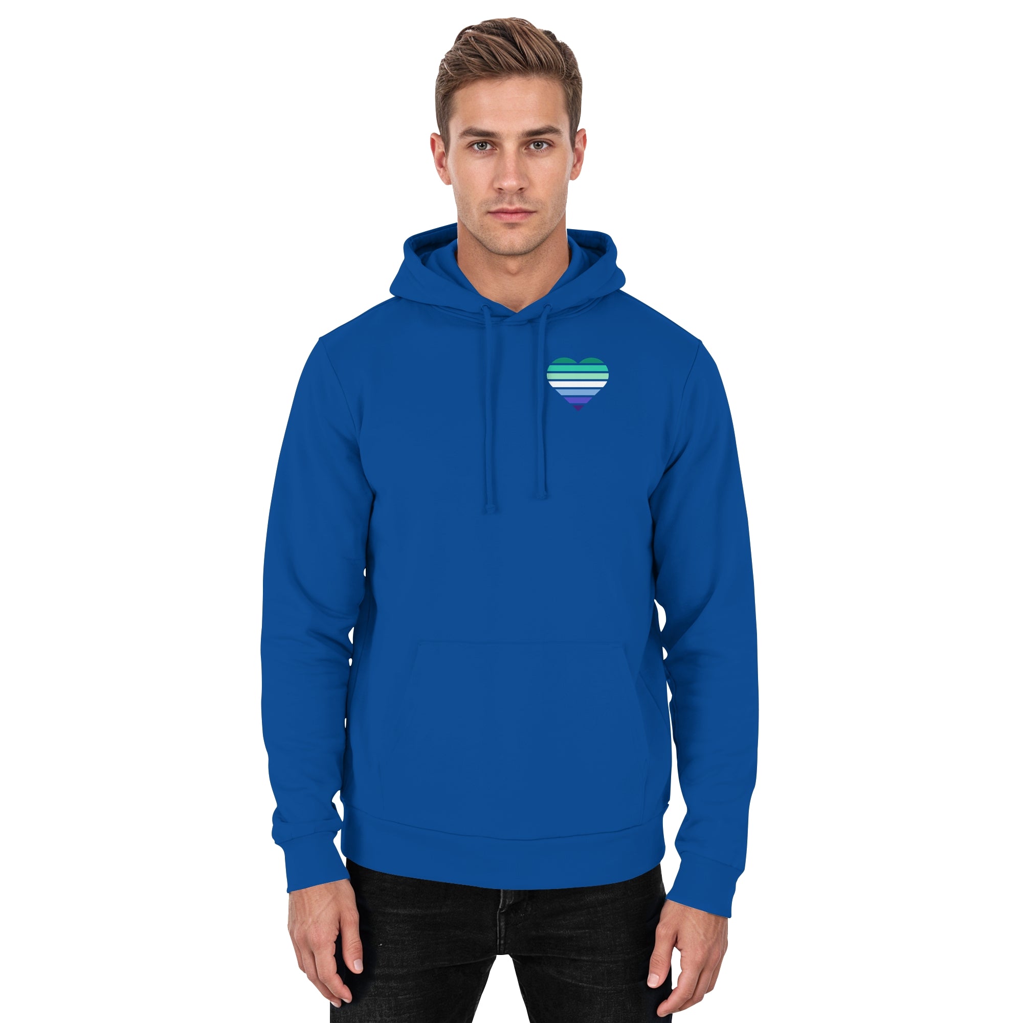 Basic Hoodie - Gay Flag Herz Print