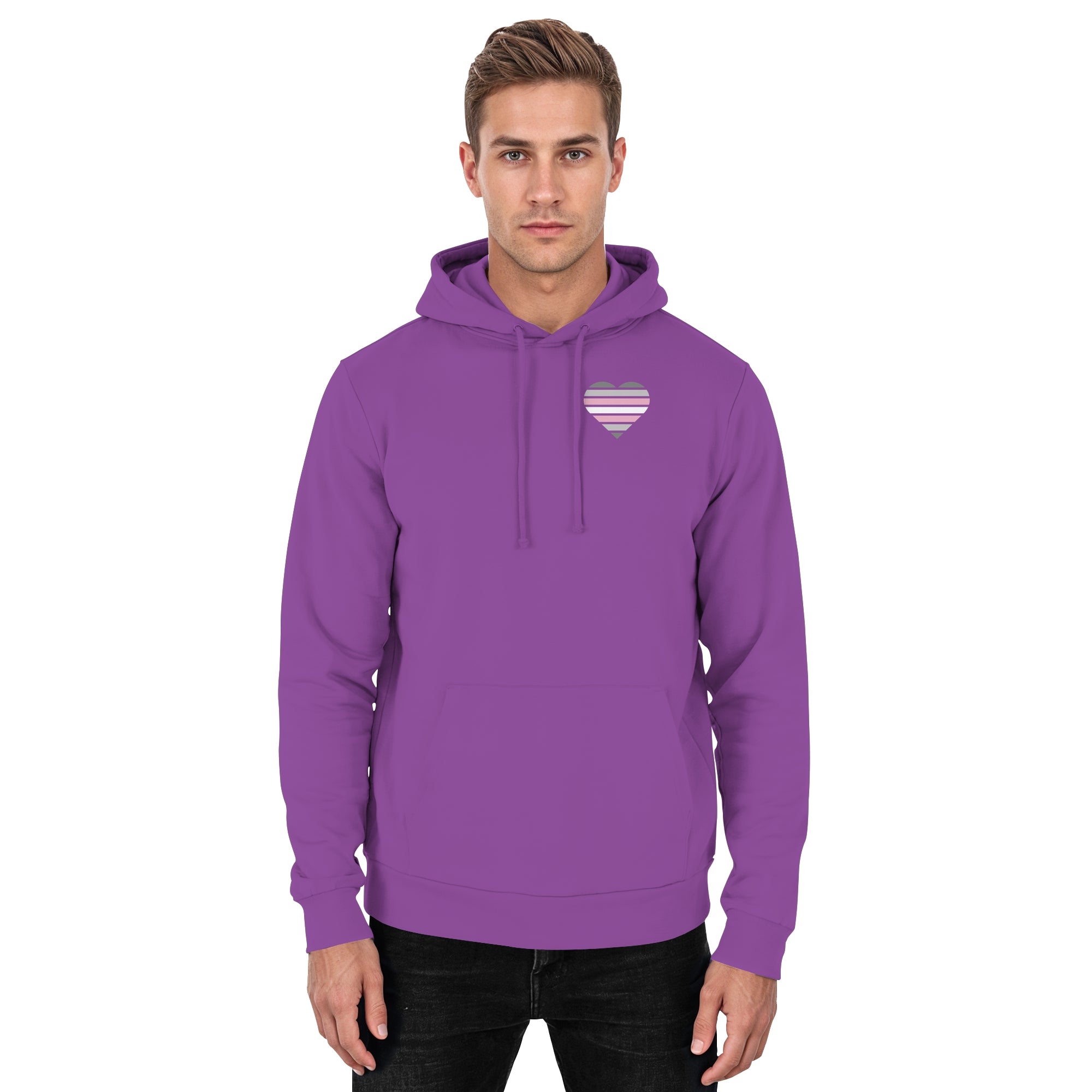 Basic Hoodie - Demigirl Flag Herz Print