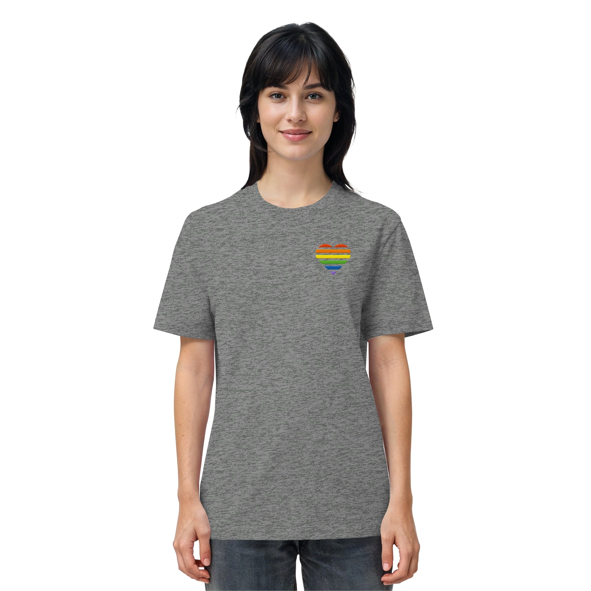 Organic Shirt - Pride Flag Herz Stick