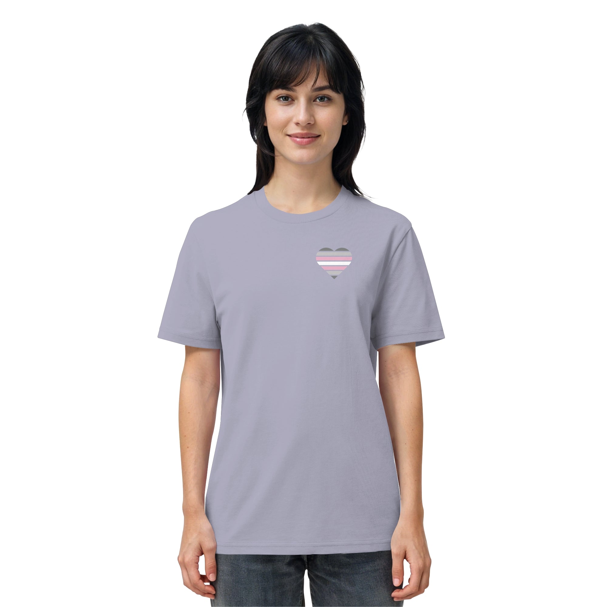Organic Shirt - Demigirl Flag Herz Print