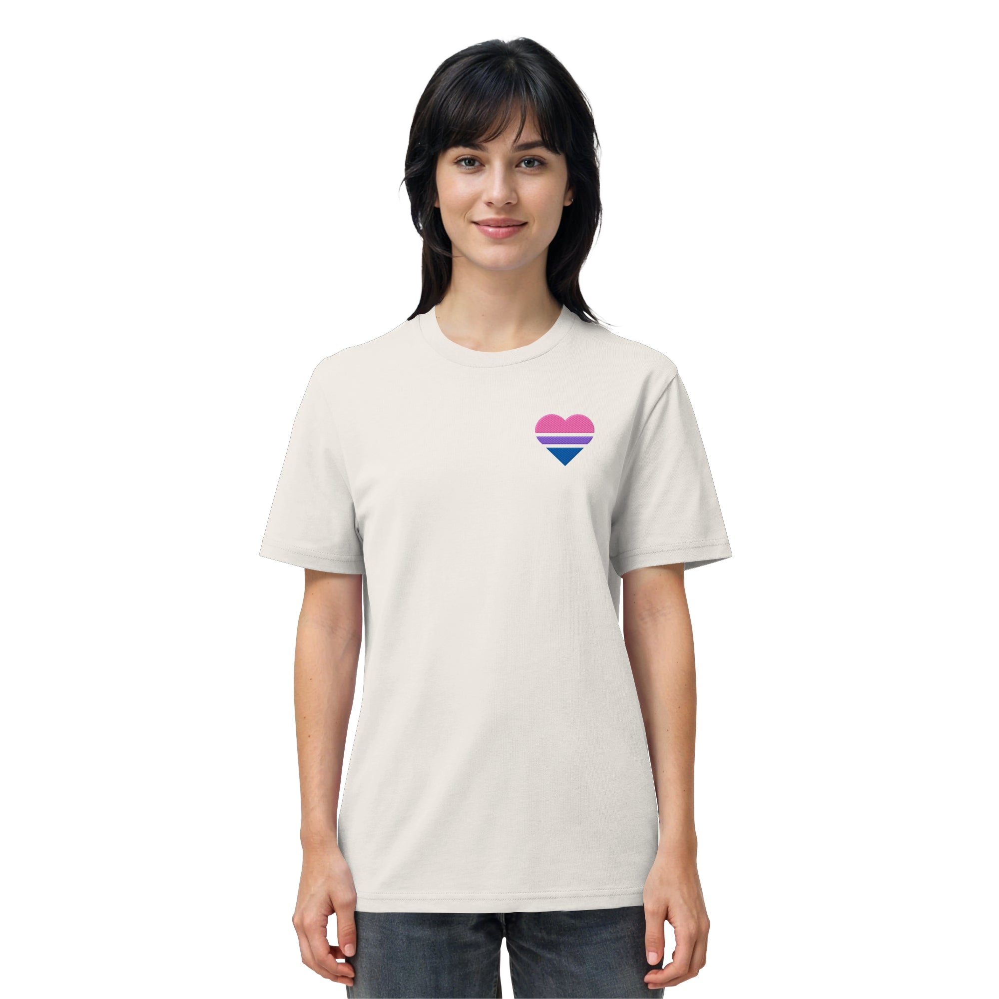 Organic Shirt - Bisexual Flag Herz Stick