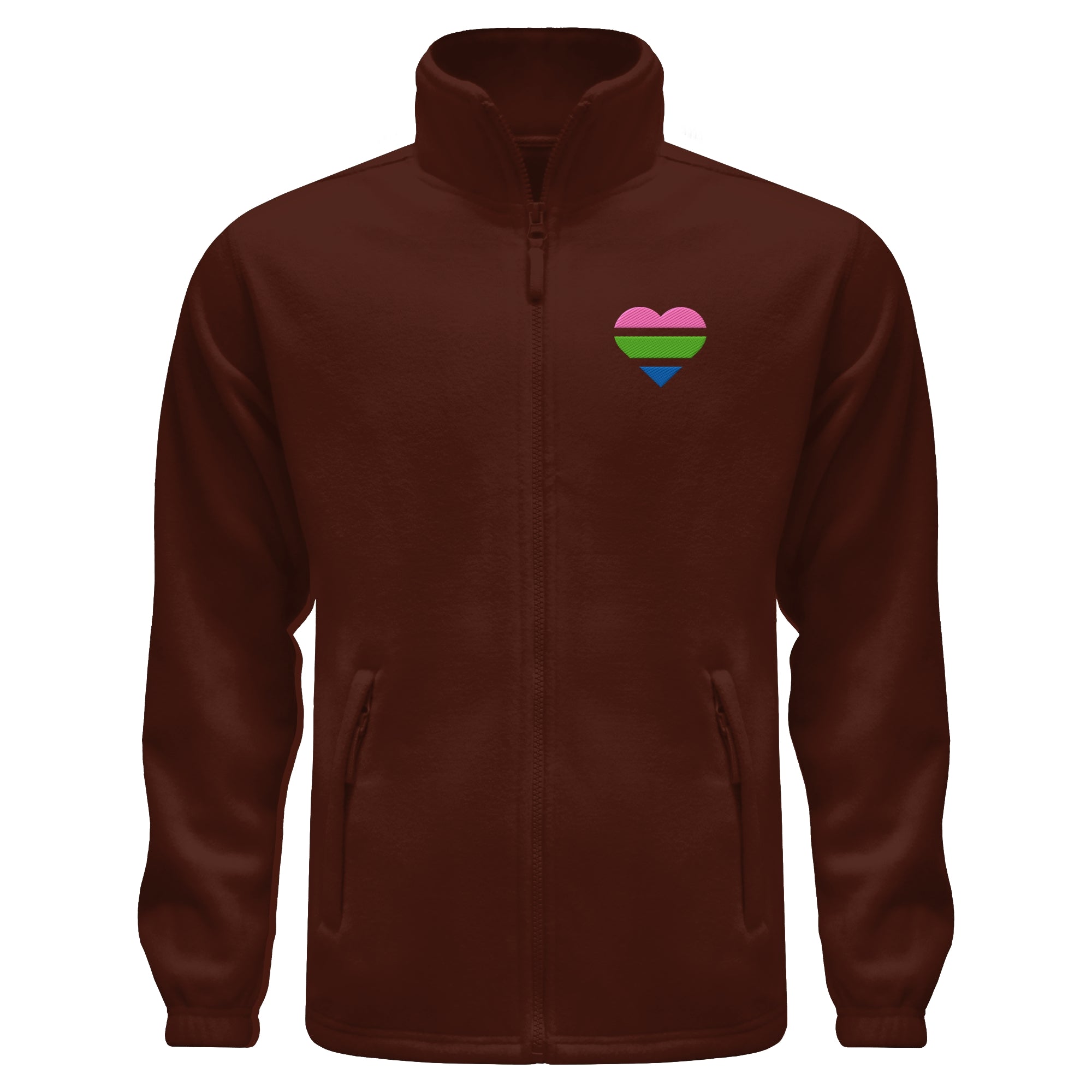 Fleece Jacket - Polysexual Flag Herz Stick