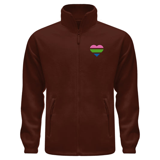 Fleece Jacket - Polysexual Flag Herz Stick