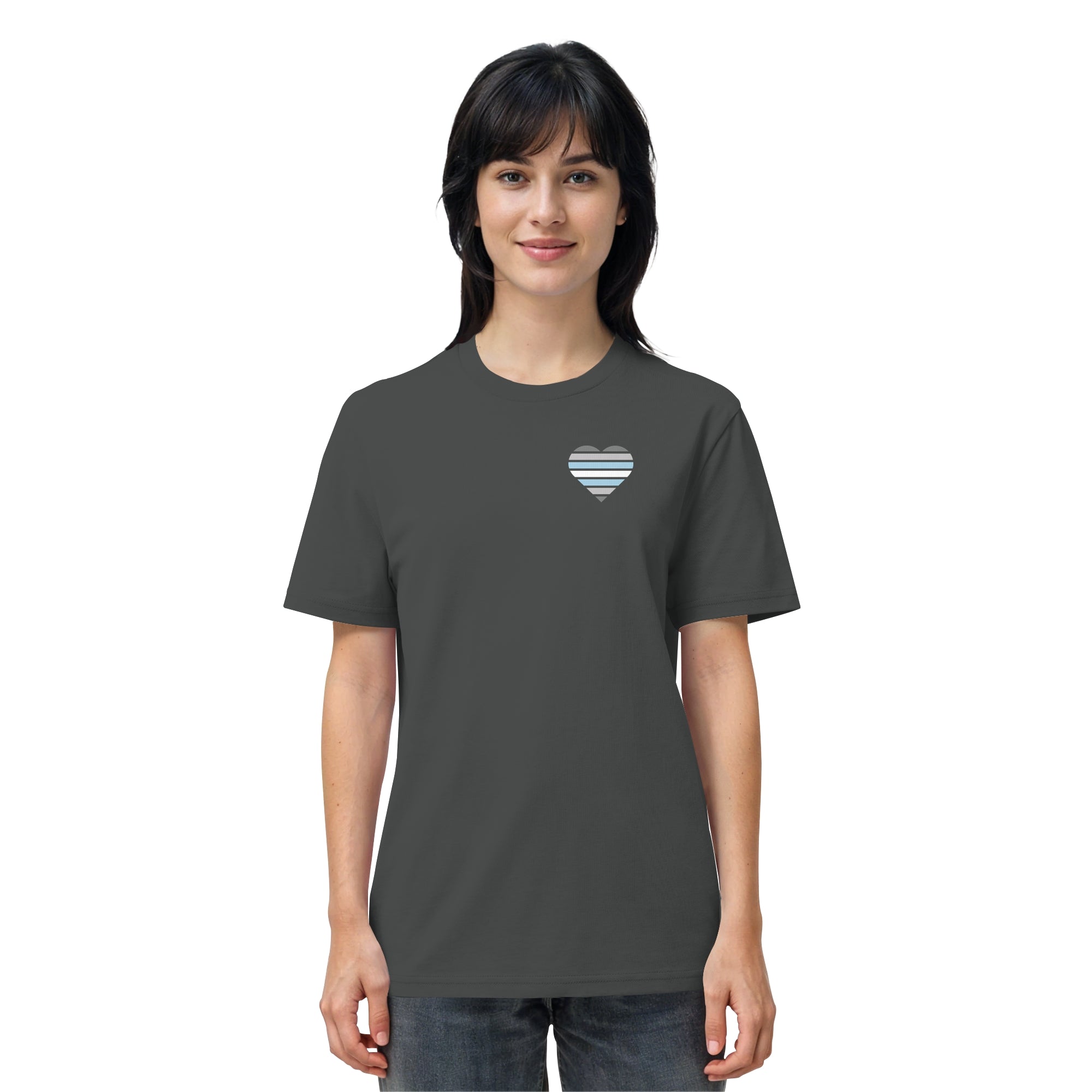 Organic Shirt - Demiboy Flag Herz Print