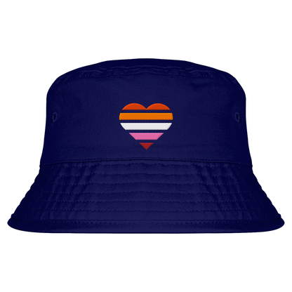 Organic Bucket Hat mit Herz Stick - Lesbian