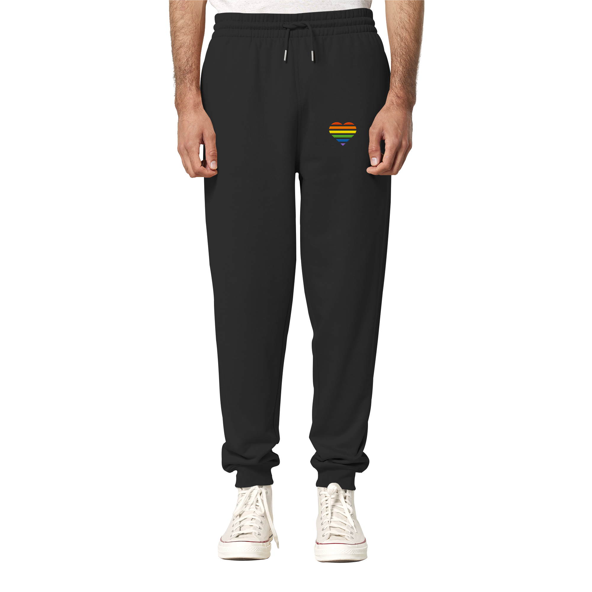 Organic Jogger Pants - Pride Flag Herz Stick