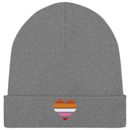 Organic Rib Beanie mit Herz Stick - Lesbian
