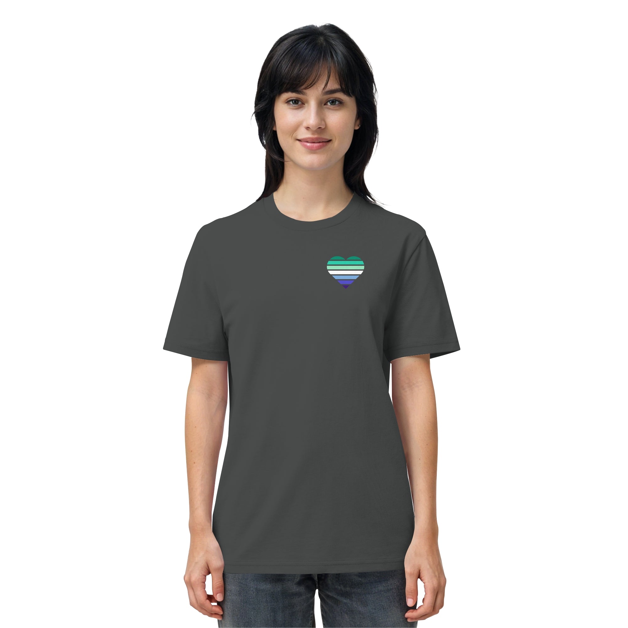 Organic Shirt - Gay Flag Herz Print