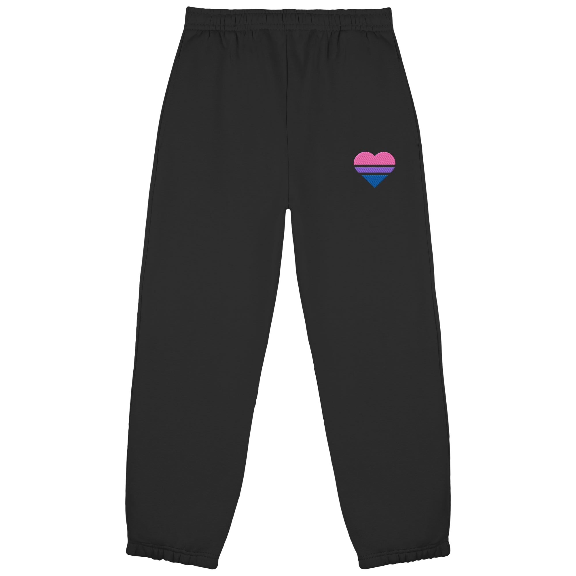 Fluffy Sweatpants - Bisexual Flag Herz Stick