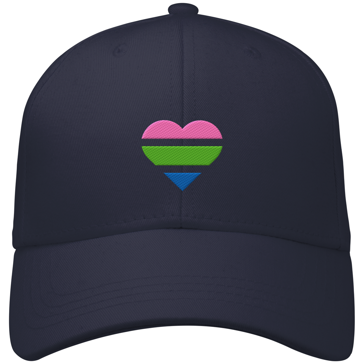 Organic Baseball Cap mit Herz Stick - Polysexual