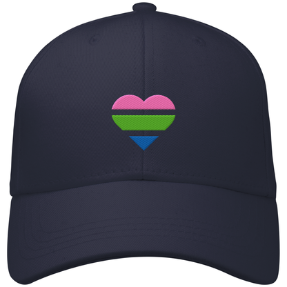 Organic Baseball Cap mit Herz Stick - Polysexual