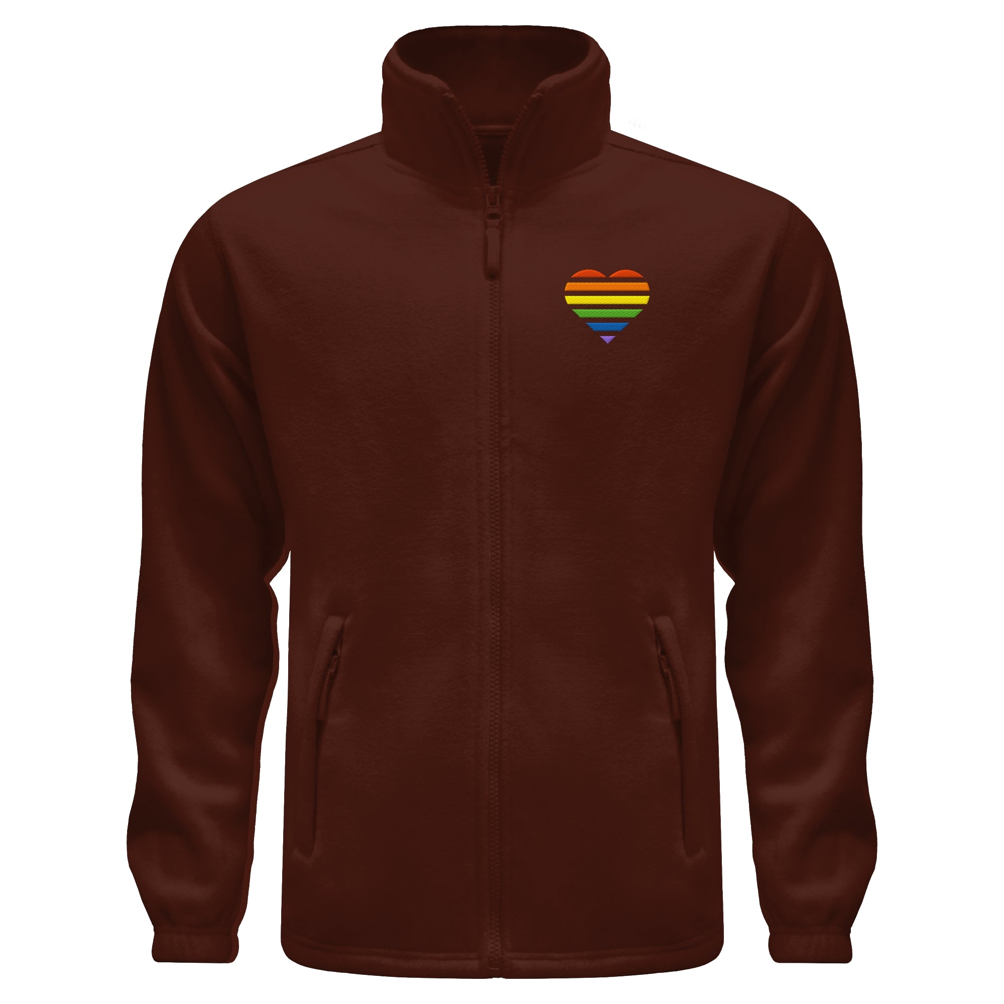 Fleece Jacke - Pride Flag Herz Stick