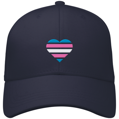 Organic Baseball Cap mit Herz Stick - Trans