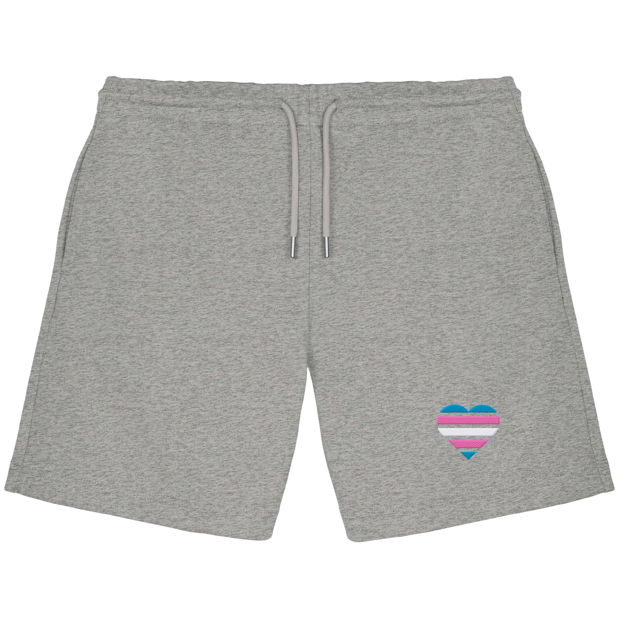 Organic Jogger Shorts - Trans Flag Herz Stick