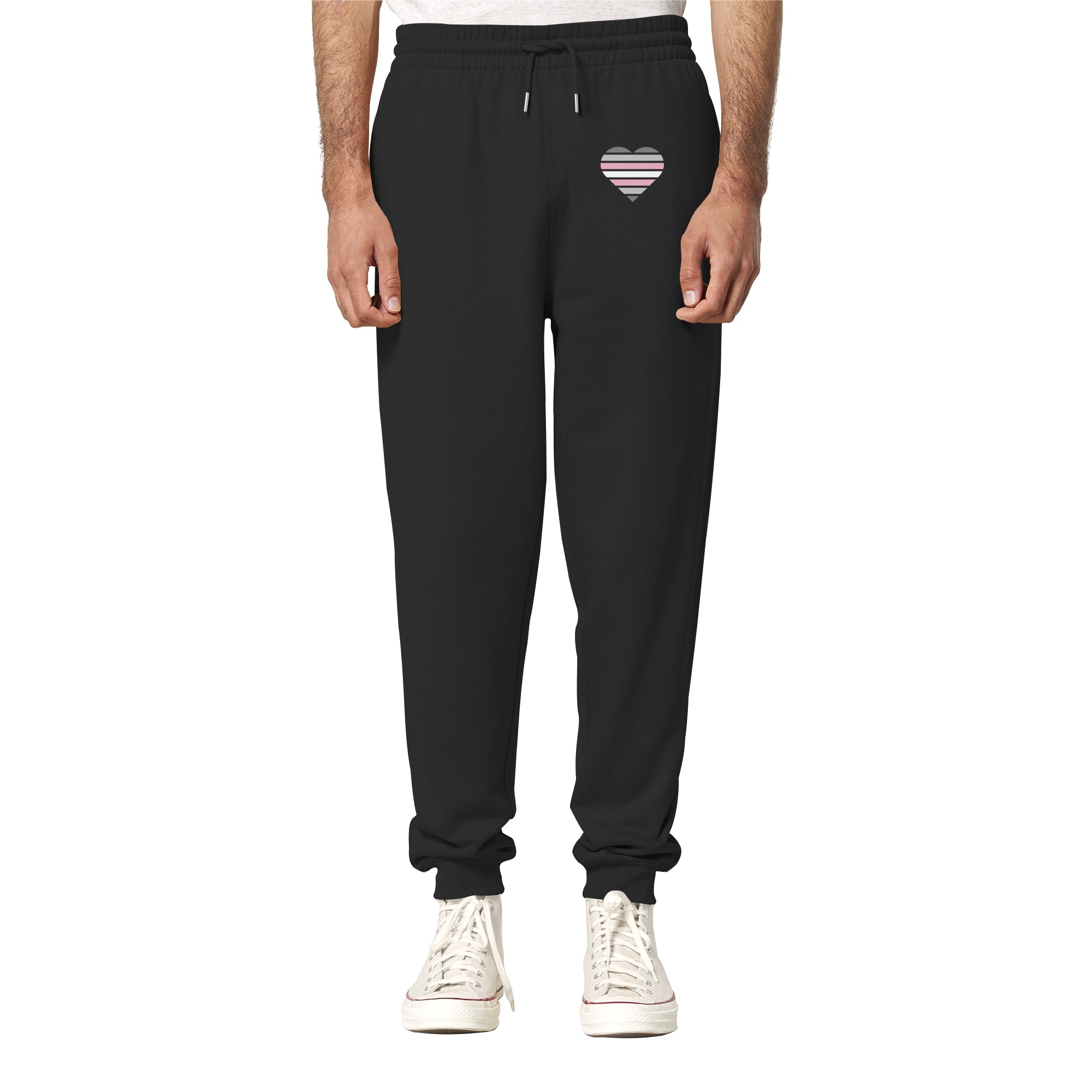 Organic Jogger Pants - Demigirl Flag Herz Print