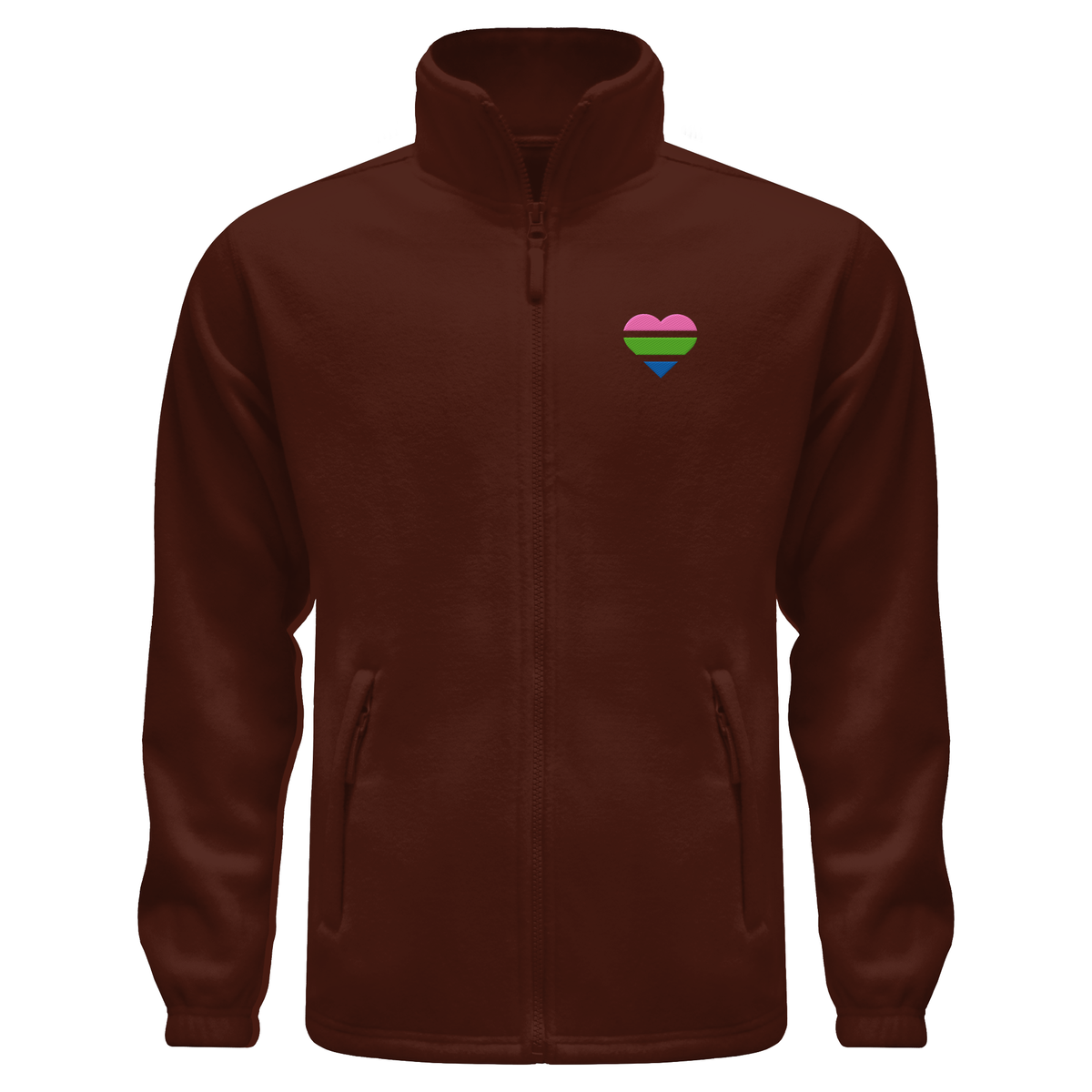 Fleece Jacket mit Herz Stick - Polysexual